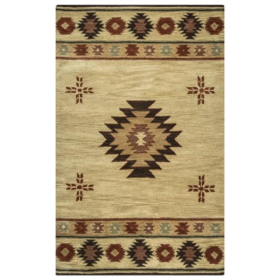 Rizzy Rugs Southwest Area Rug SU2007 Khaki Petals Shapes 3' x 5' Rectangle