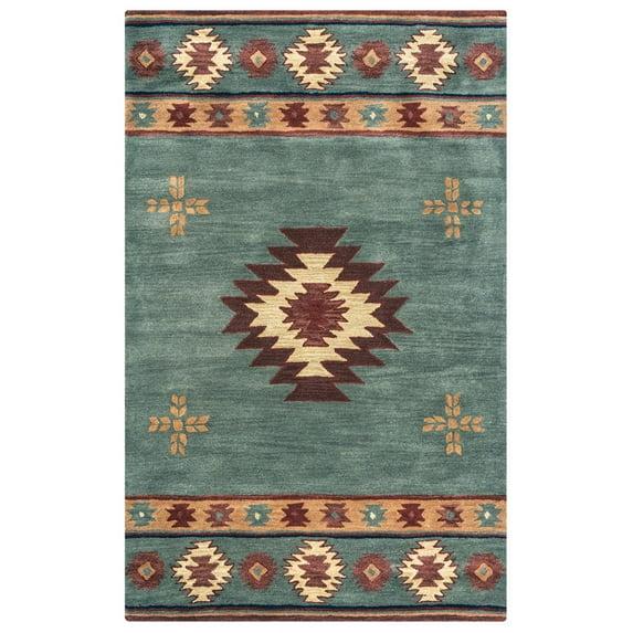 Gatney Rugs Frost Area Rug SU2008 Gray Blue Jagged Shapes 2' 6" x 8' Rectangle