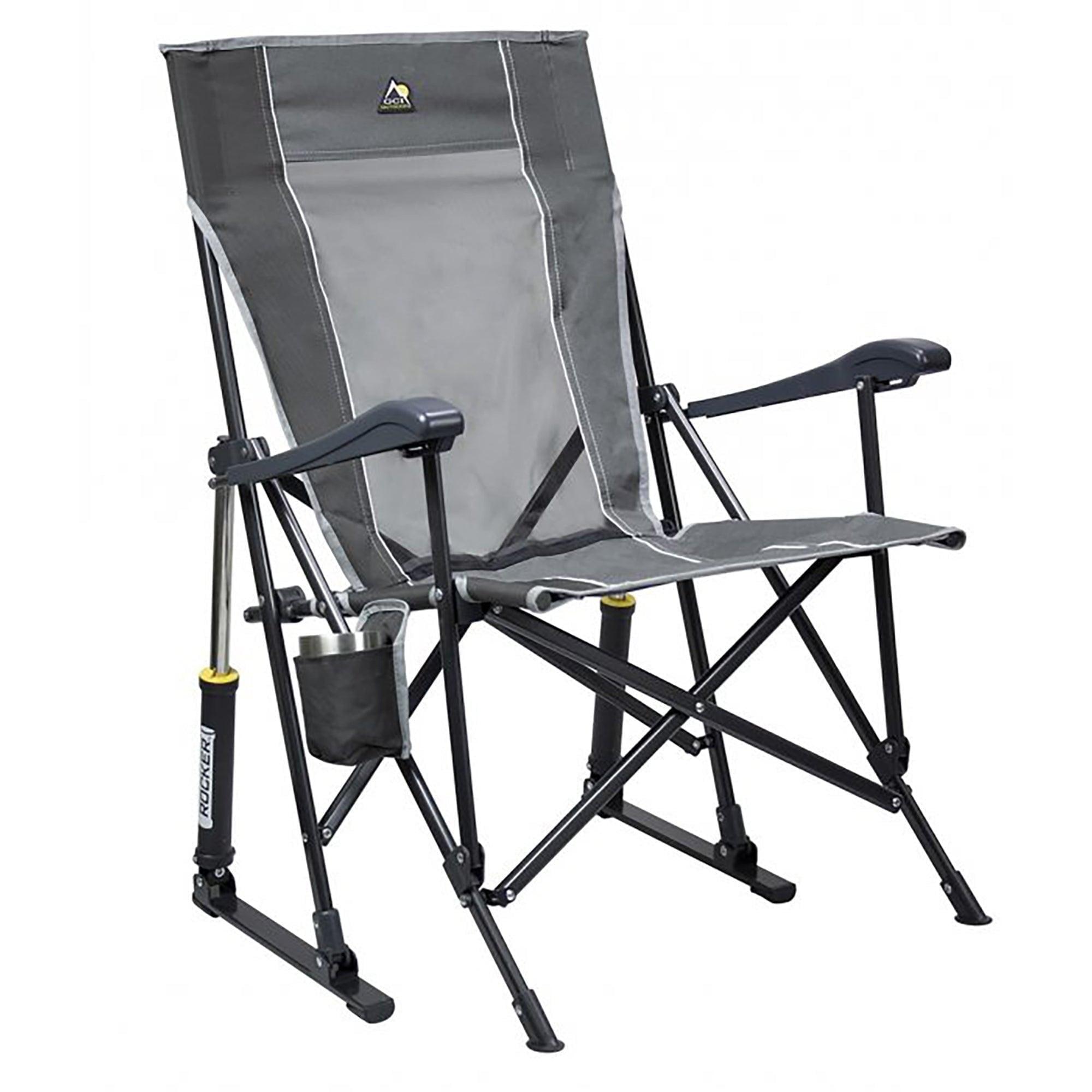 GCI Outdoor RoadTrip Foldable Rocking Camp Chair - Mercury Gray