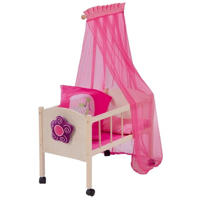 Roba Happy Fee Doll Canopy Bed Set, Pink