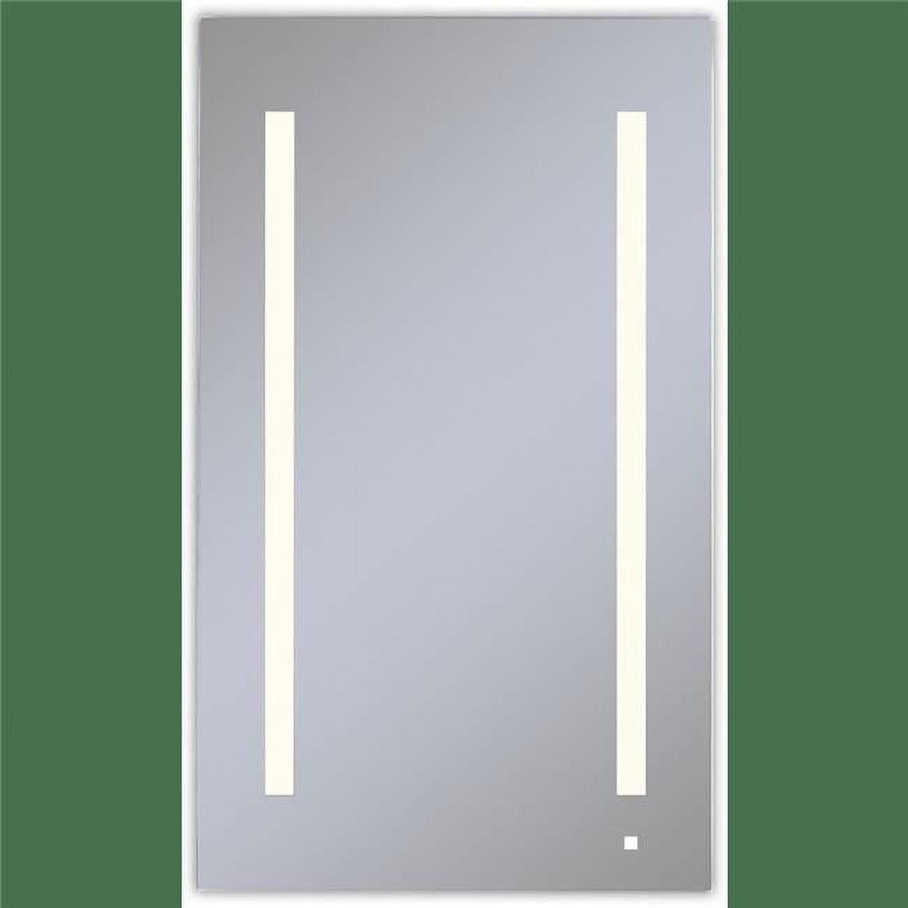 AiO Recessed Frameless Medicine Cabinet with 3 Adjustable Shelves and LED Lighting