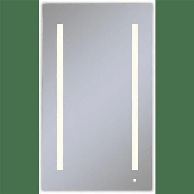AiO Recessed Frameless Medicine Cabinet with 3 Adjustable Shelves and LED Lighting