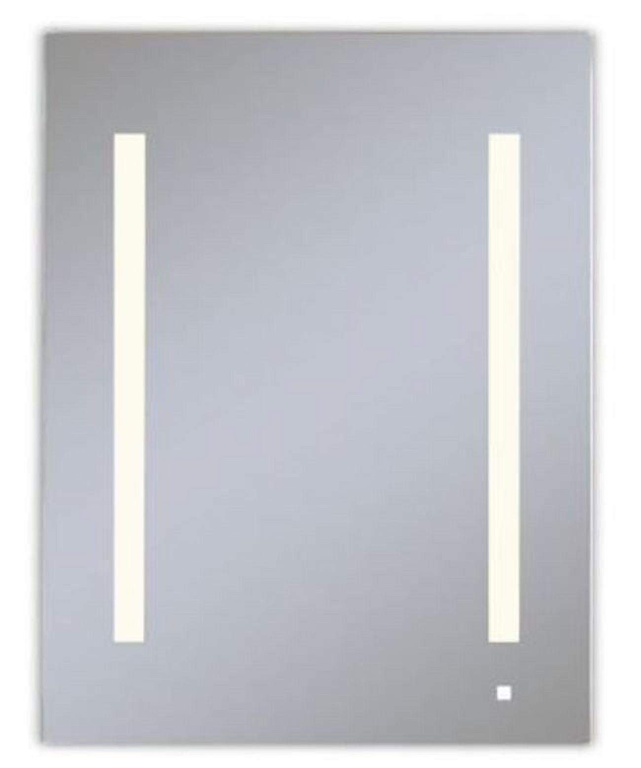 Modern Silver Framed Bluetooth Medicine Cabinet with LED Lighting