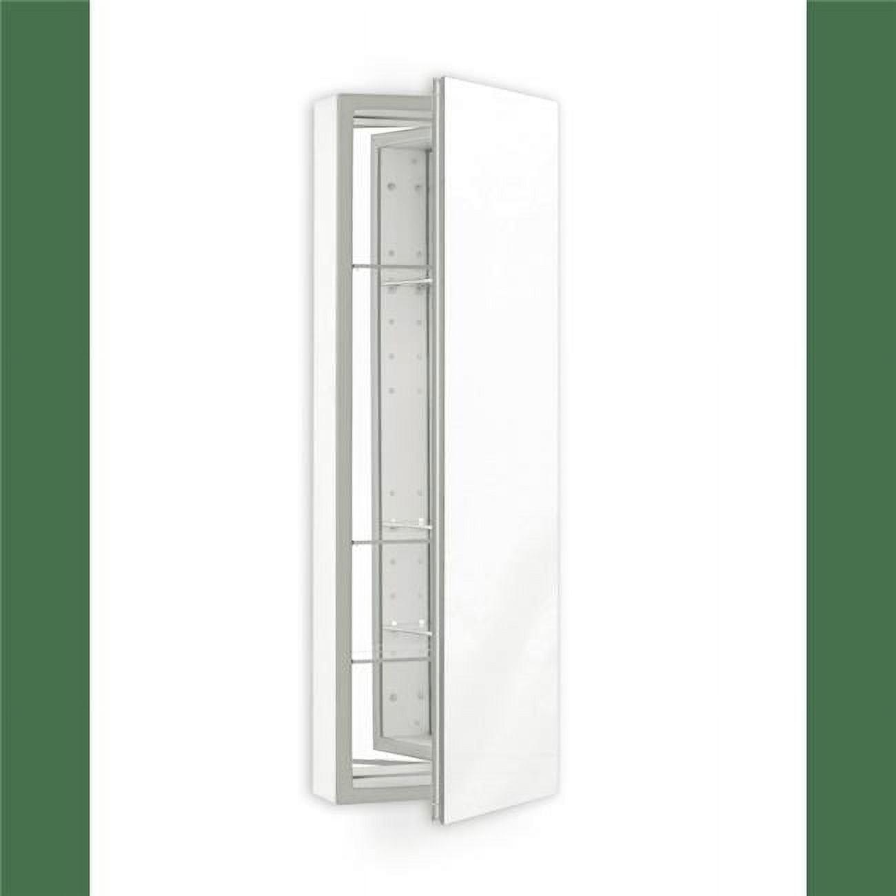 PL Series Recessed or Surface Mount Frameless 1 Door Medicine Cabinet with 3 Adjustable Shelves