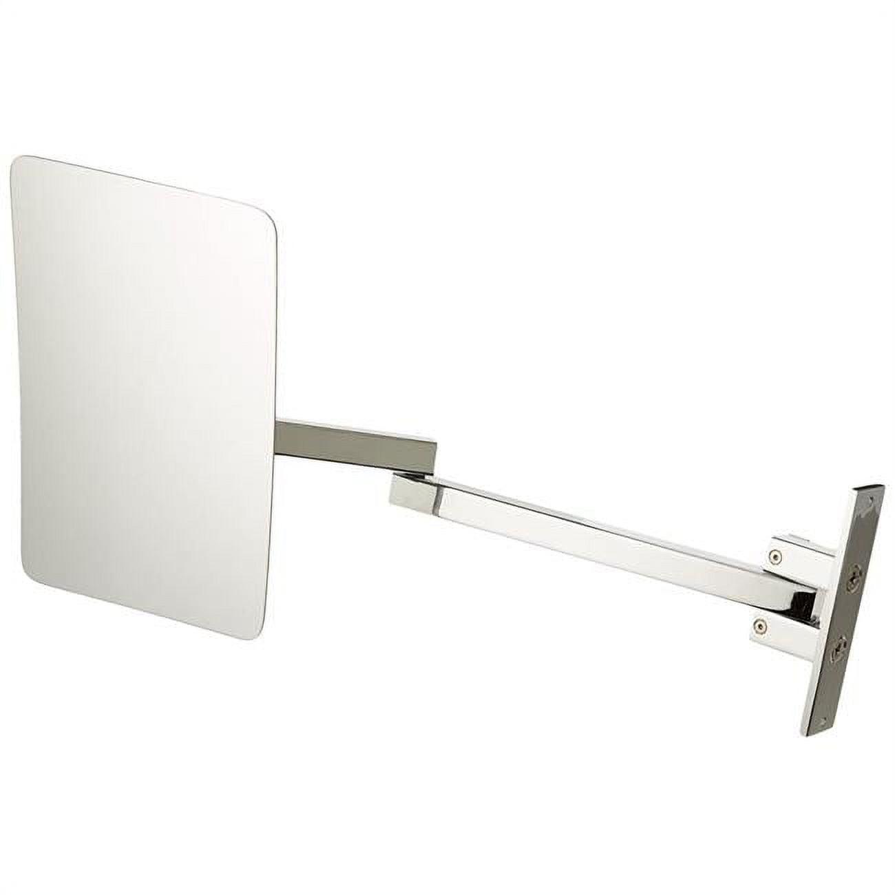 Sleek Frameless Rectangular Wall-Mounted Magnifying Mirror