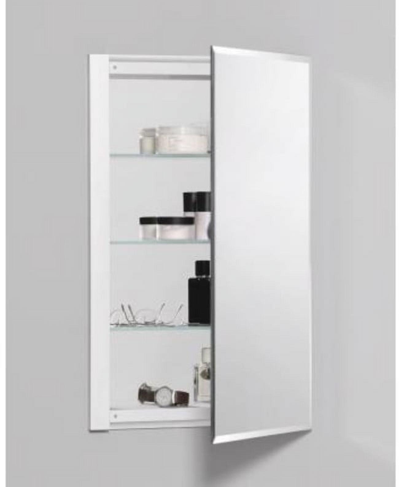 Frameless Rectangular Aluminum Medicine Cabinet with Adjustable Shelves