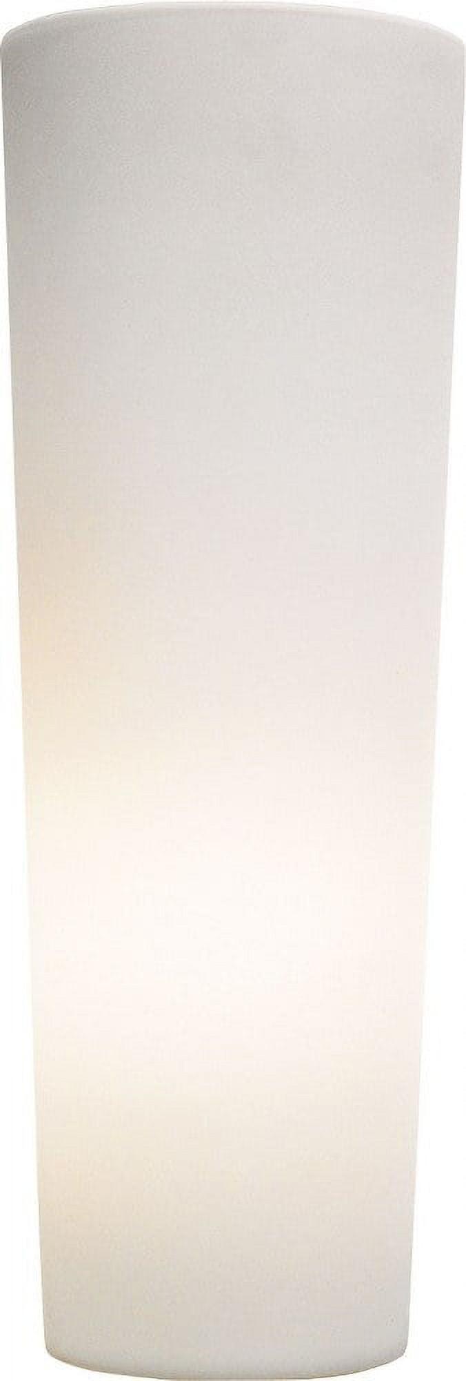 Marina Adjustable Frosted White Glass Torchiere Table Lamp