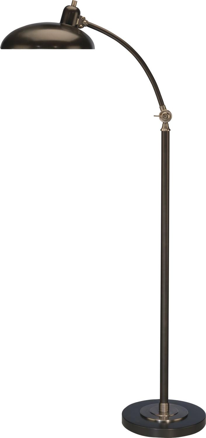 Bruno Adjustable Kids' Arc Floor Lamp in Lead Bronze with Ebonized Nickel