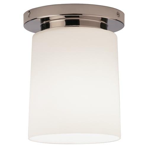 Nina Polished Nickel 7'' Indoor/Outdoor Glass Flush Mount