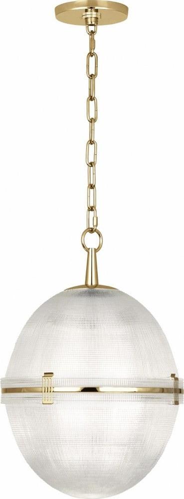 Dawn Brighton 19" Modern Brass & Glass Globe Pendant