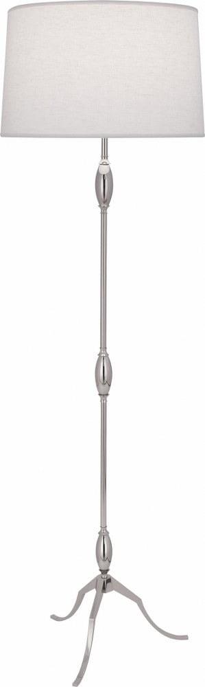 Grace Polished Nickel 64'' Transitional Floor Lamp with Fabric Shade