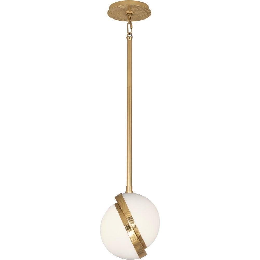 Luminous Mini Globe Brass Pendant - Modern 8.5" LED Light