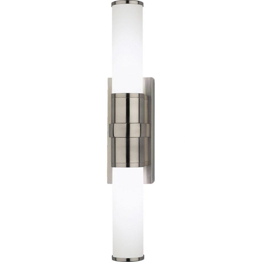 Antique Silver Dimmable LED Cylinder Sconce with White Glass