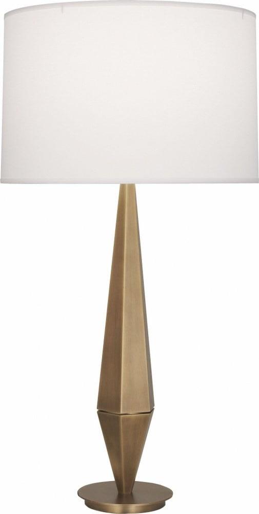 Wheatley Warm Brass Elongated Faceted Table Lamp