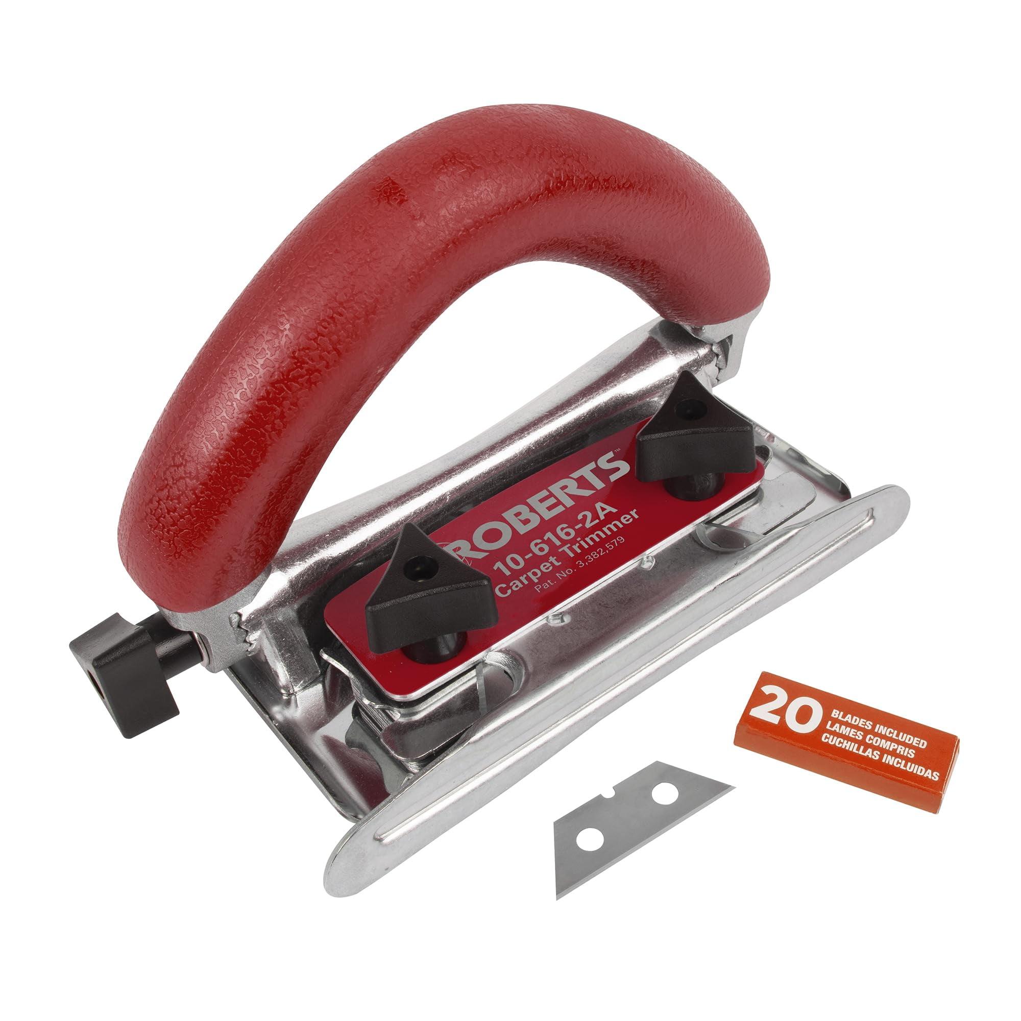 Red Stainless Steel Carpet Trimmer with Rubber Handle