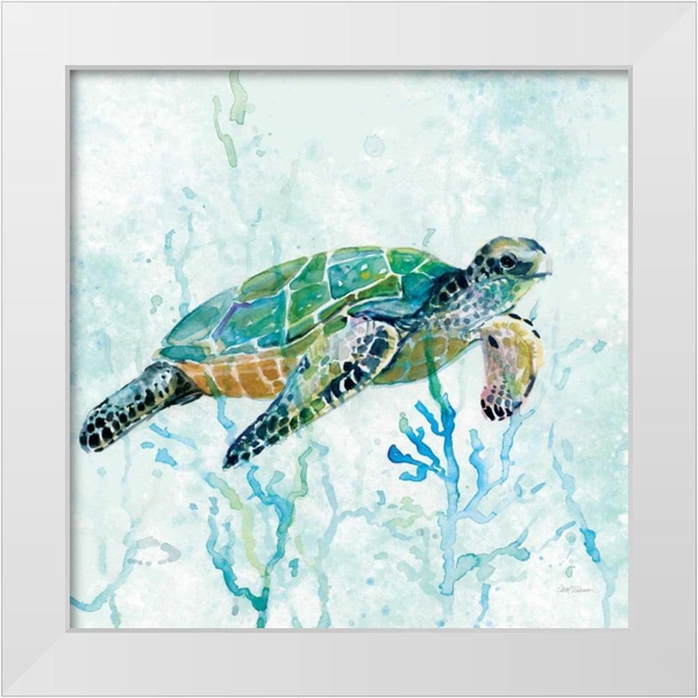 Sea Turtle Swim I Poster Print by Carol Robinson