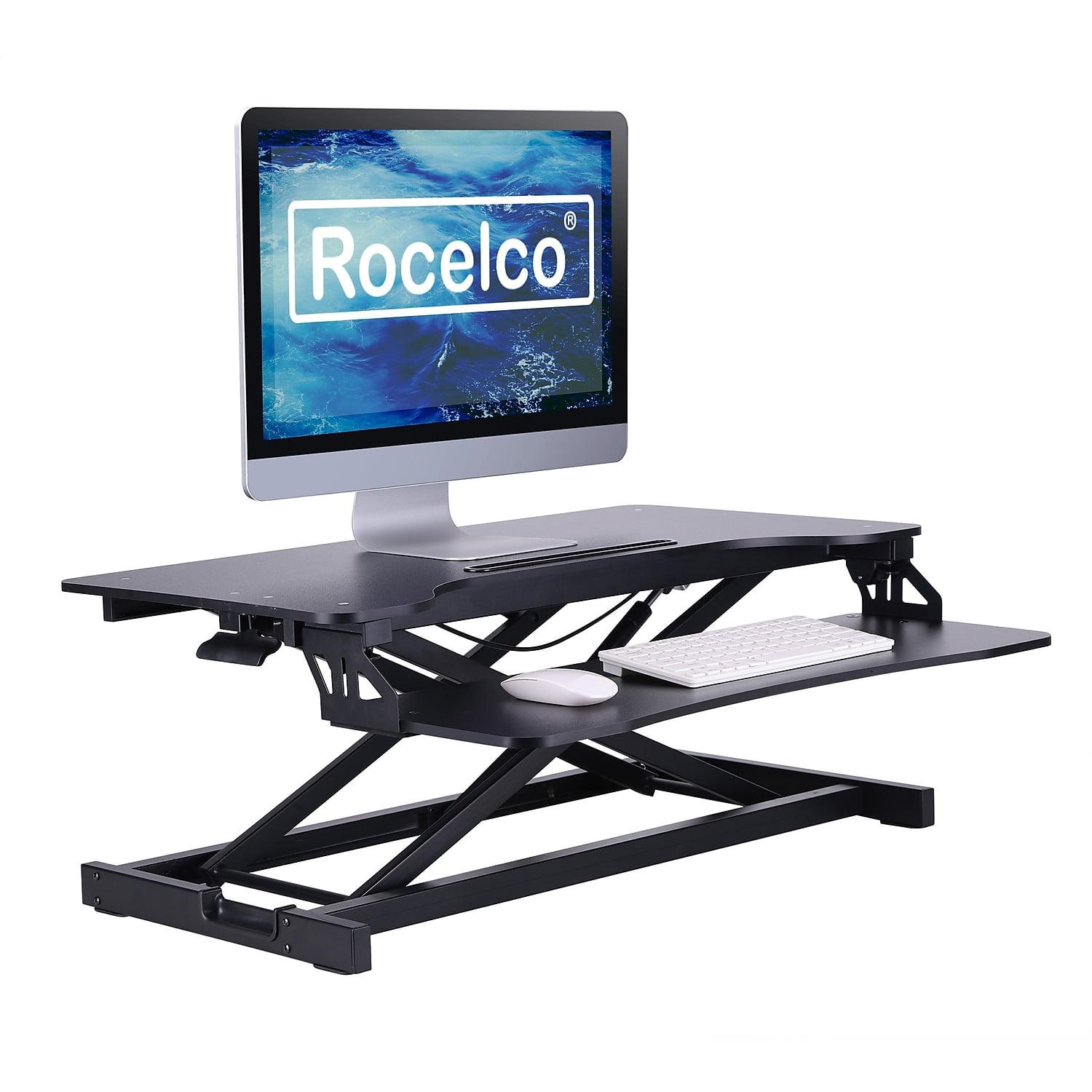 ErgoFlex 34.5" Black Height Adjustable Dual Monitor Desk Riser