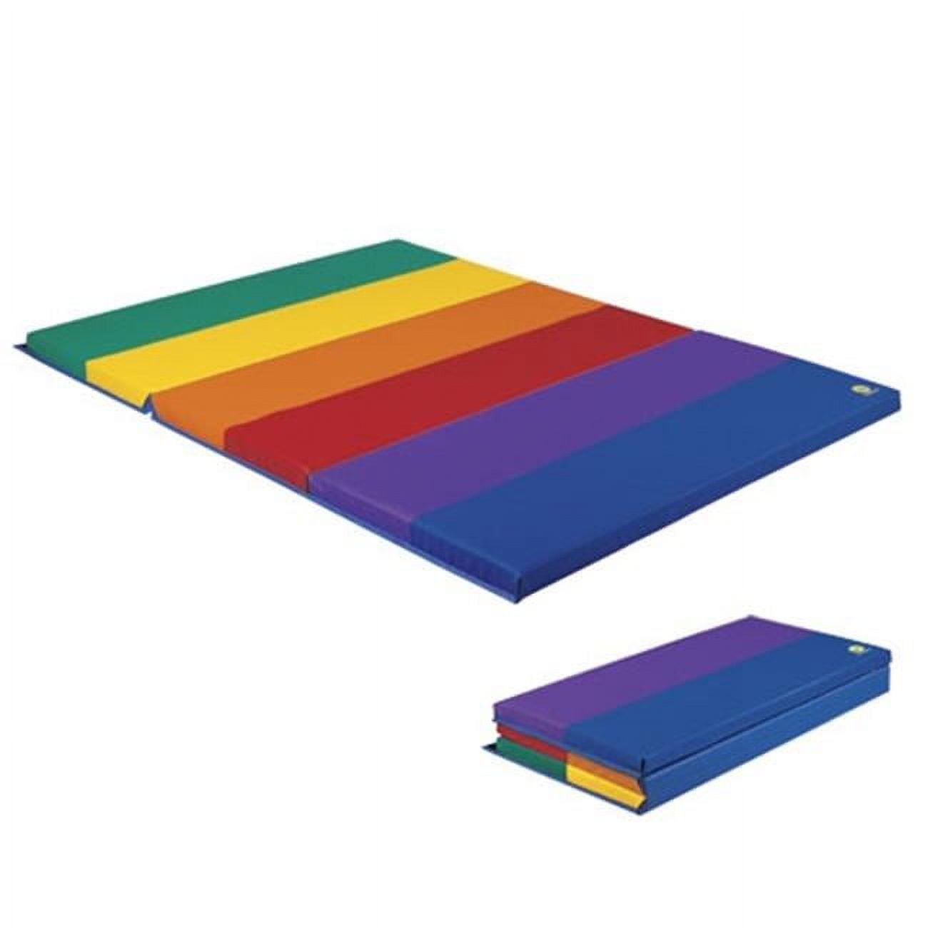 Multicolor Foldable Gymnastics Mat with High-Impact Plastic