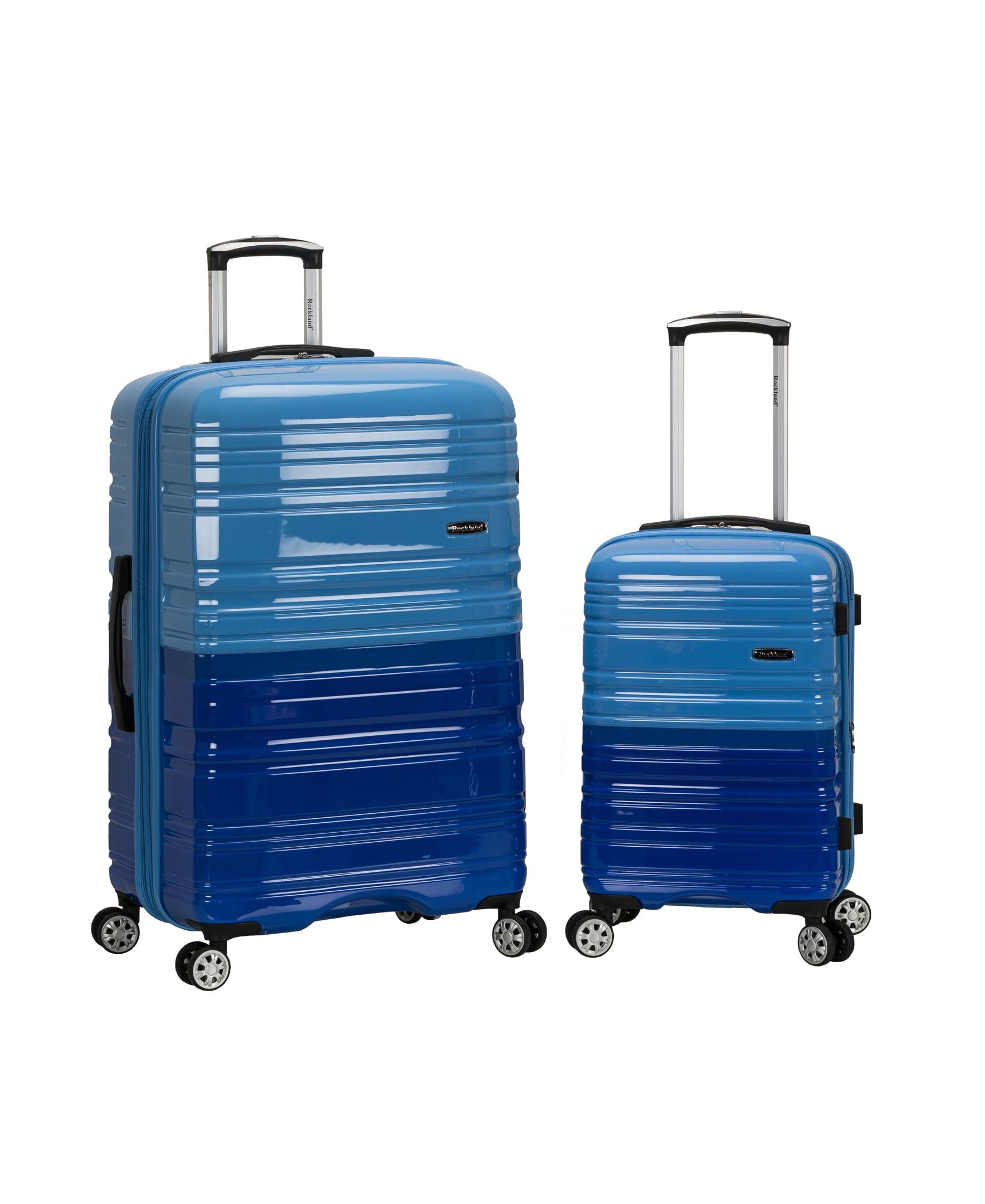 Luggage Expandable Spinner Set, Blue & Sky Blue - 2 Piece