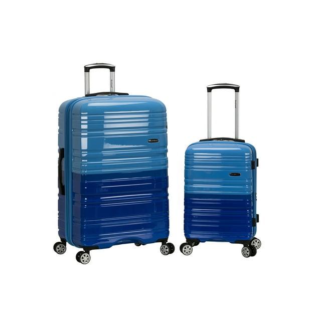 Luggage Expandable Spinner Set, Blue & Sky Blue - 2 Piece