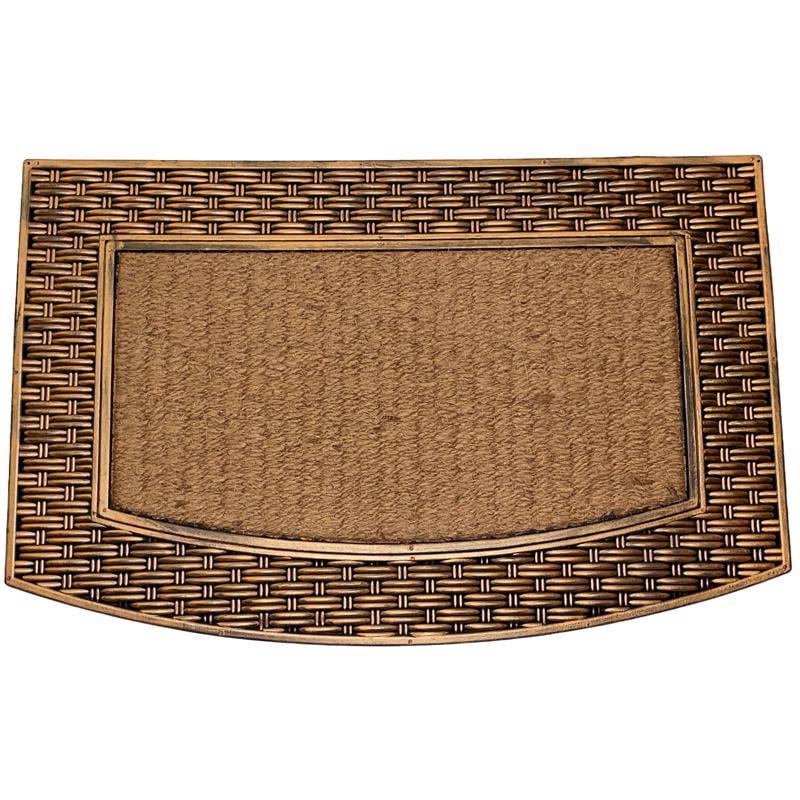 Rockport Premium Door Mat, 34 in. L X 22 in. W Coir/Rubber, Beige/Brown