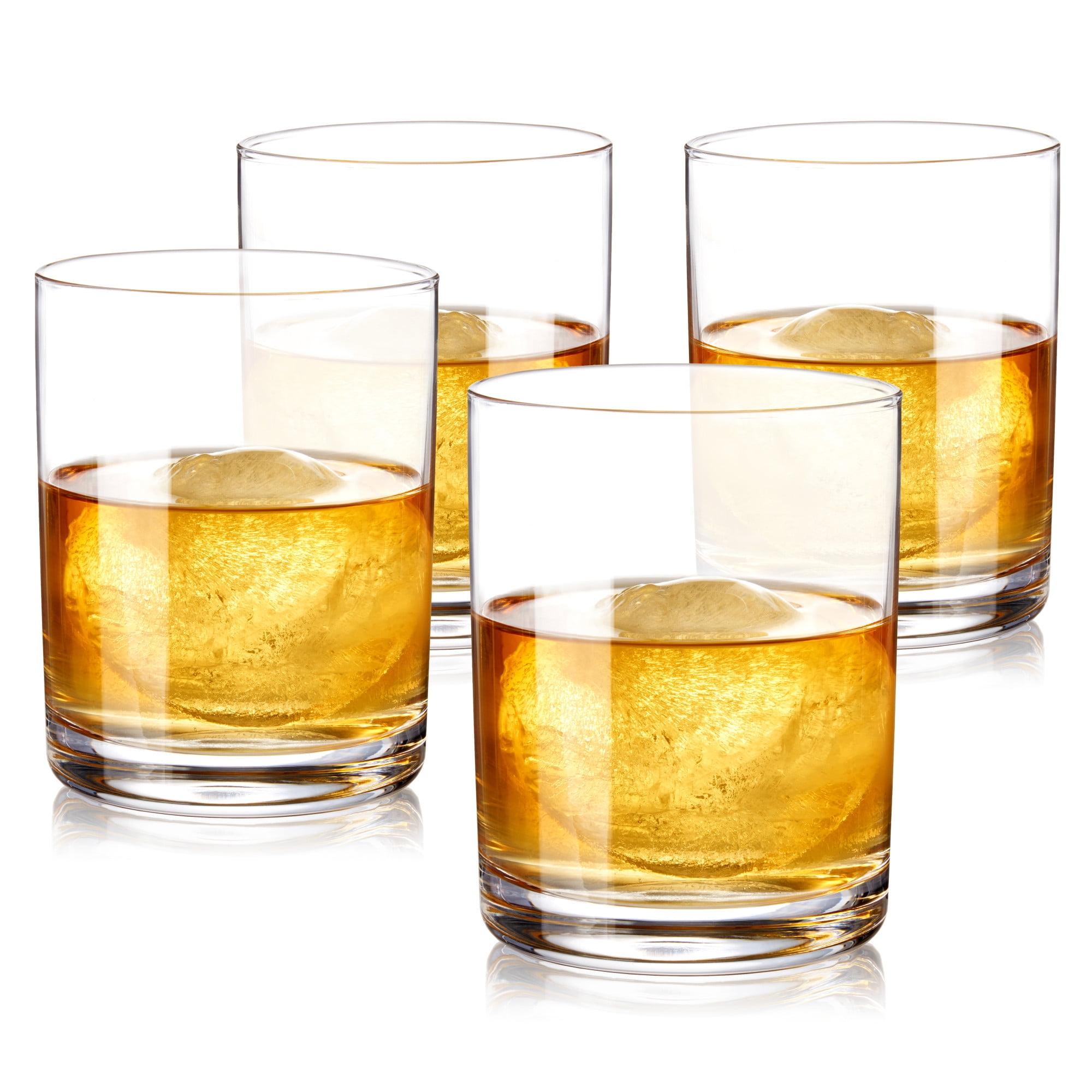 Clear Glass 12 oz Rocks Tumbler Set of 4