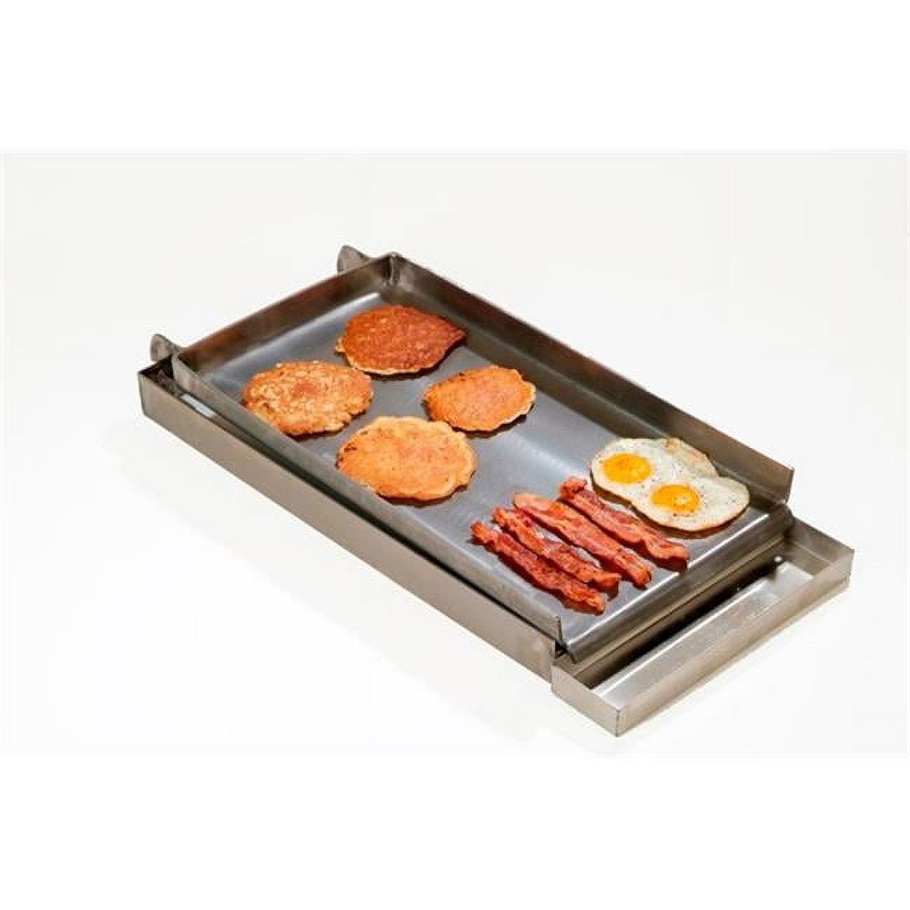 Stainless Steel 2-Burner Commercial Griddle with Removable Grease Tray