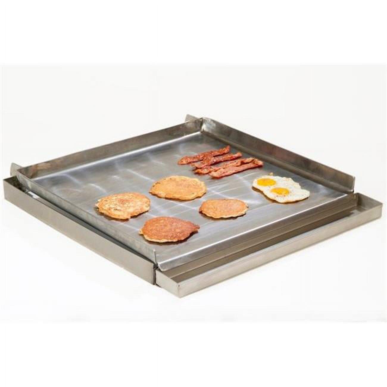 Stainless Steel 4-Burner Commercial Griddle with Removable Grease Tray