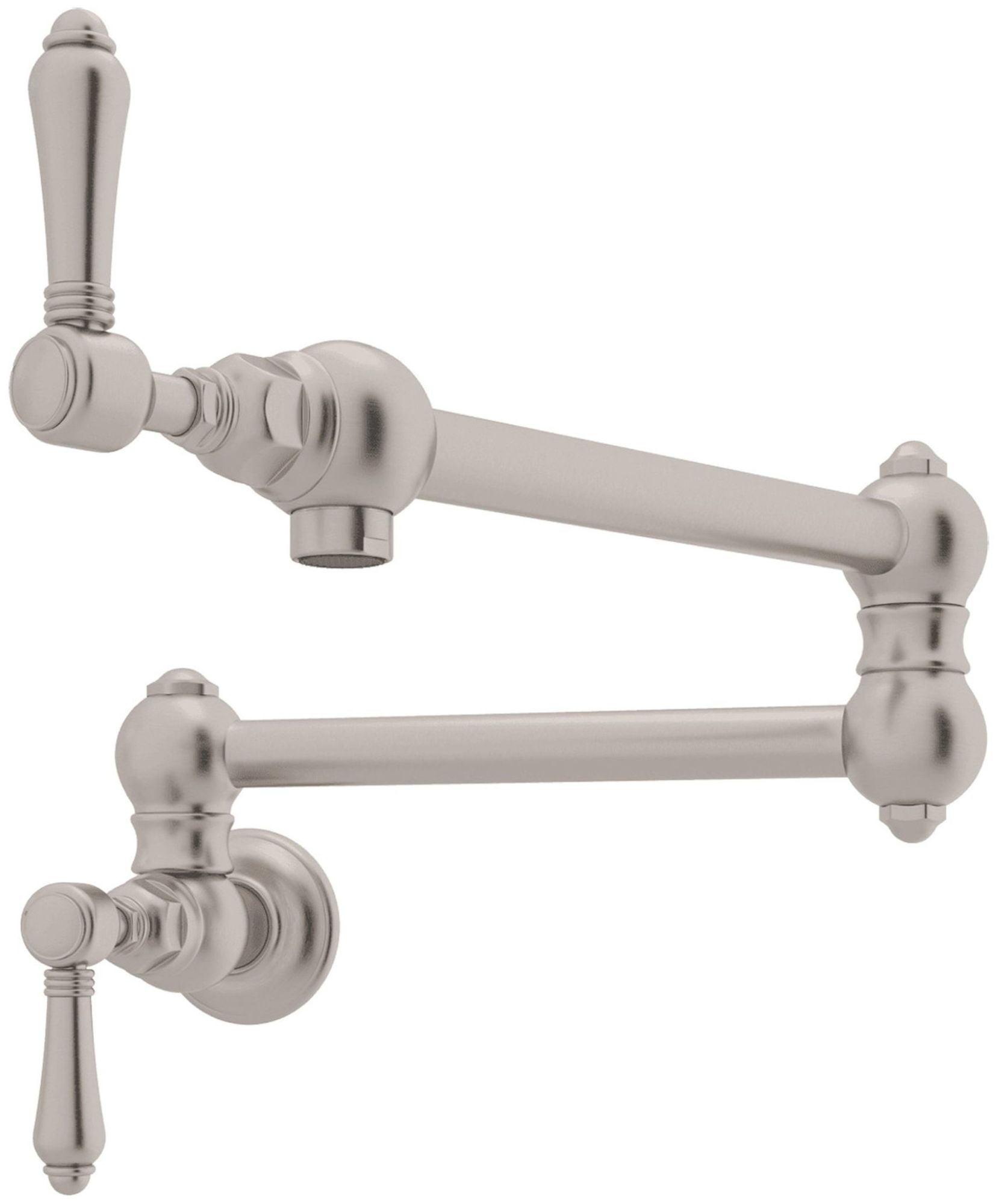 Polished Nickel Wall Mounted Brass Pot Filler