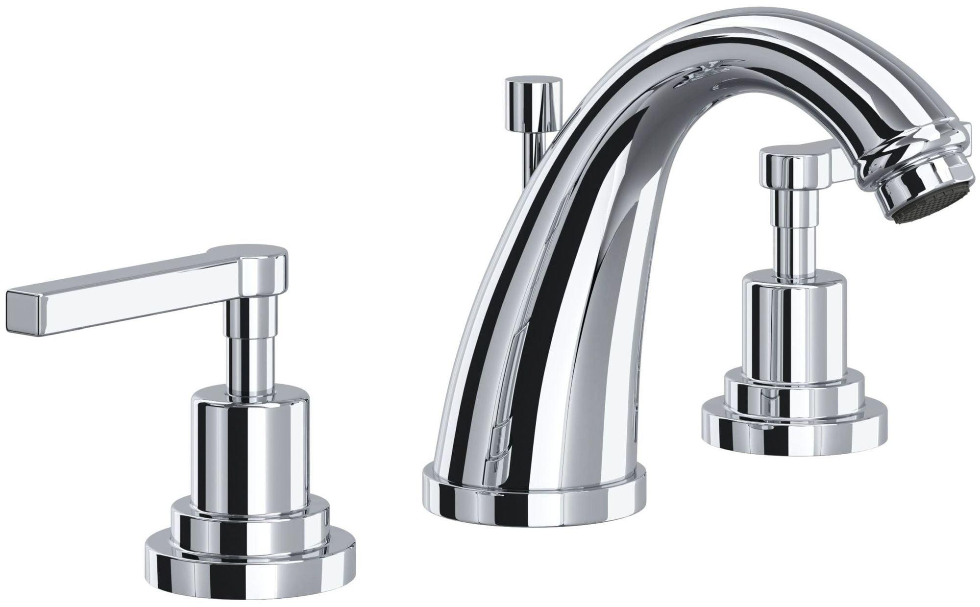 Elegant Polished Nickel 3-Hole Widespread Bathroom Faucet with Drain