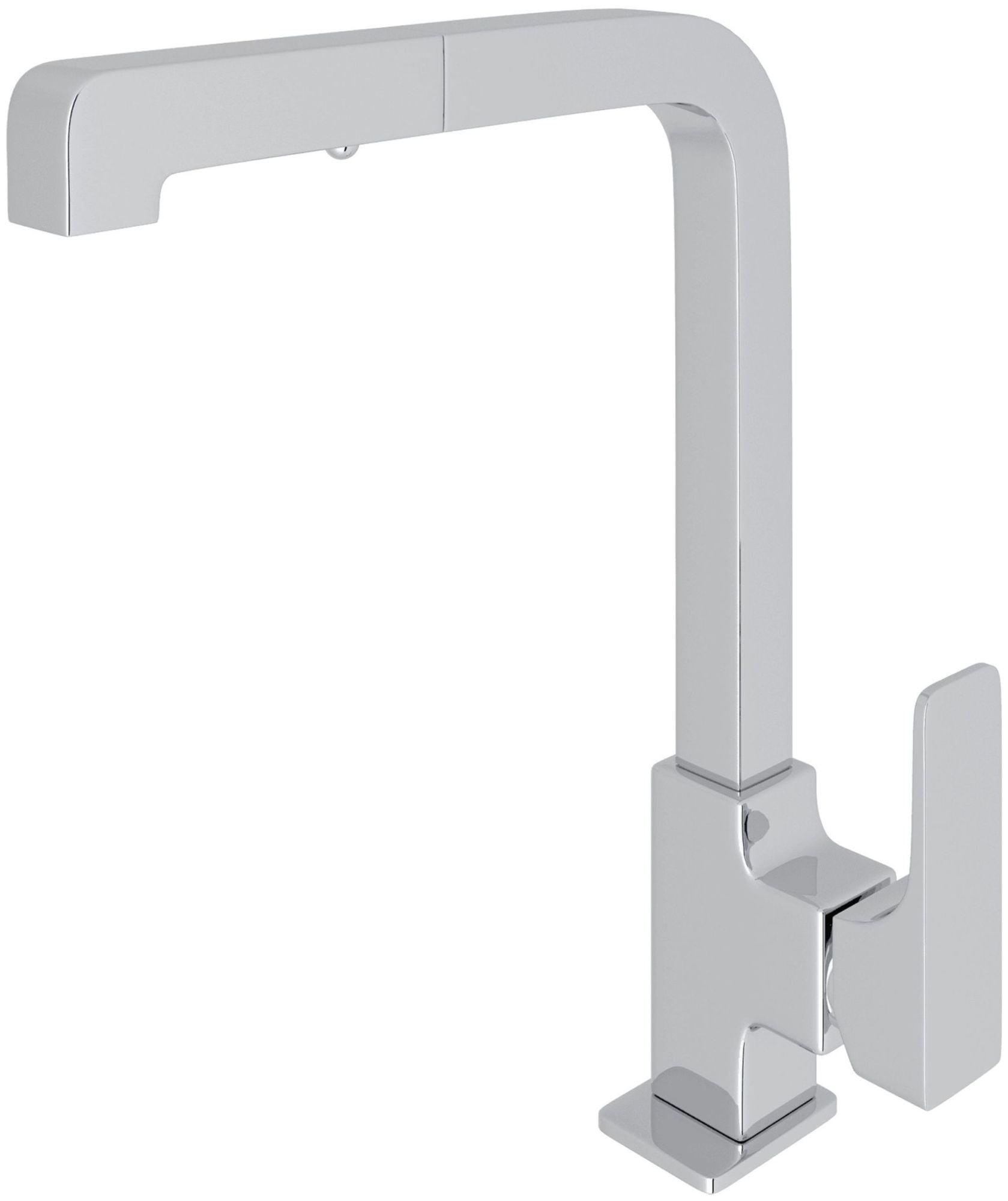 Polished Chrome Brass Pull-Out Spray Kitchen Faucet