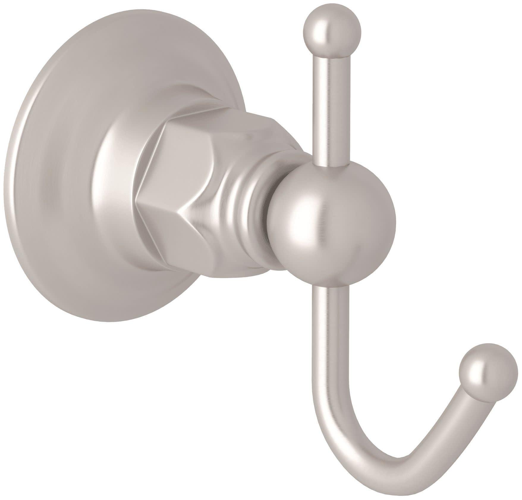 Rohl Italian Bath Single Robe Hook In Satin Nickel