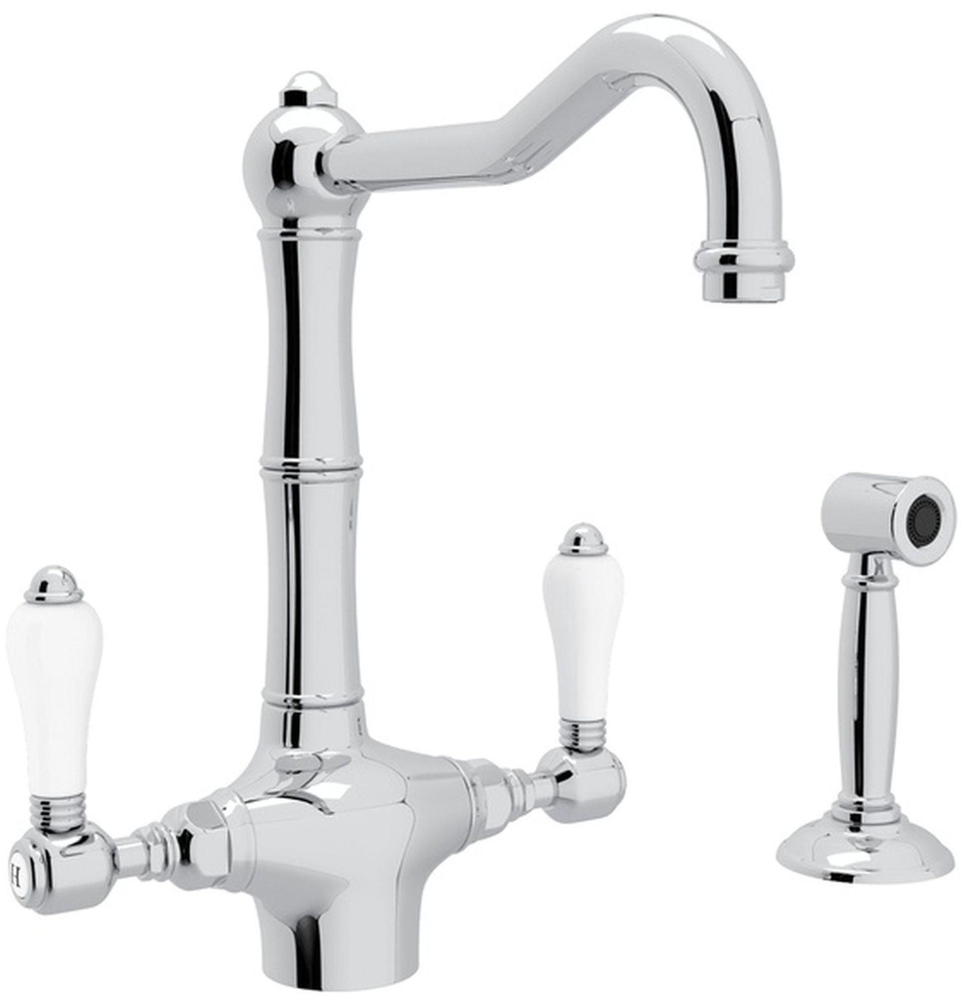 Acqui® Two Handle Kitchen Faucet With Side Spray