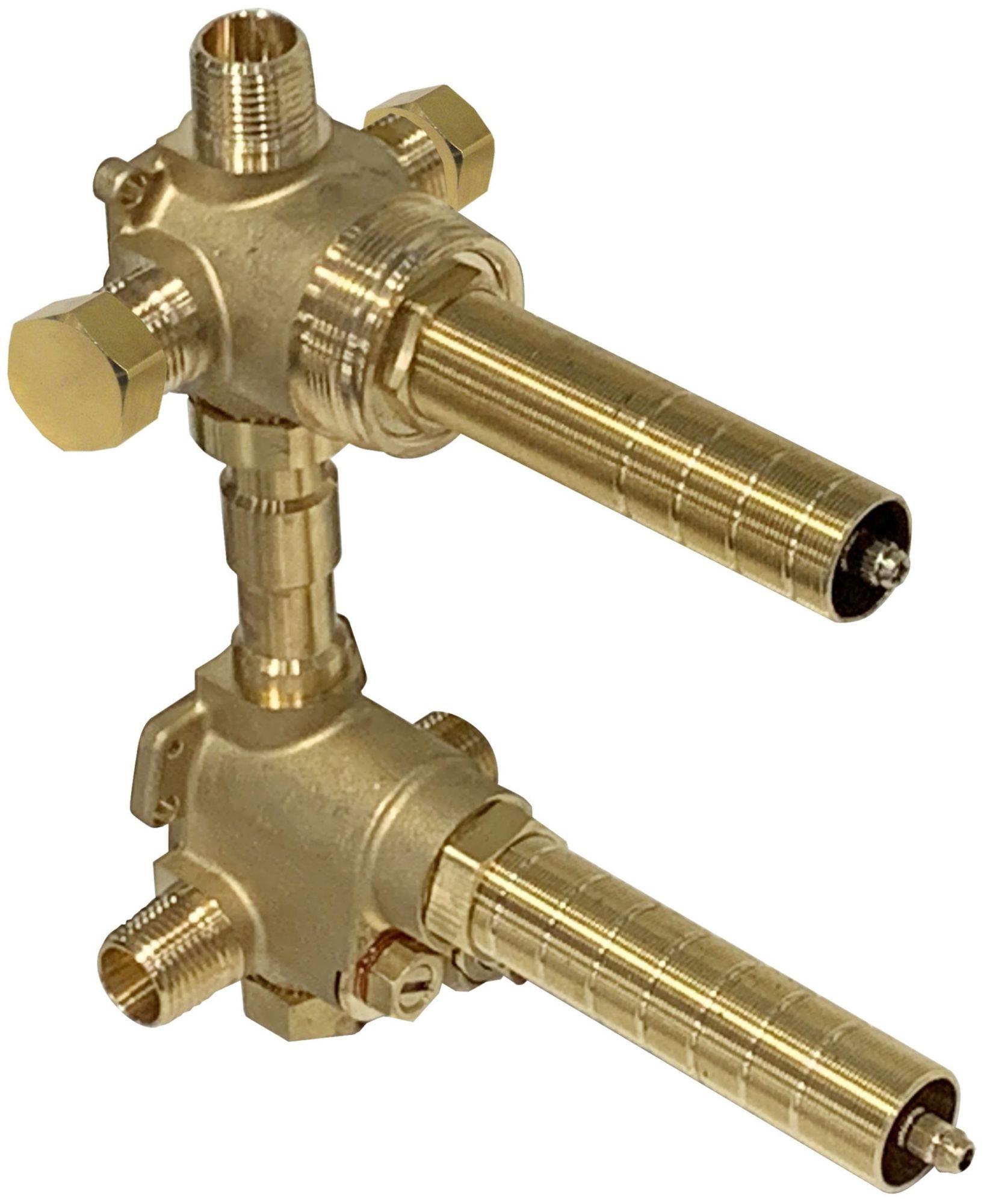 Universal 1/2" Thermostatic Rough-in Valve with Integrated Volume Control