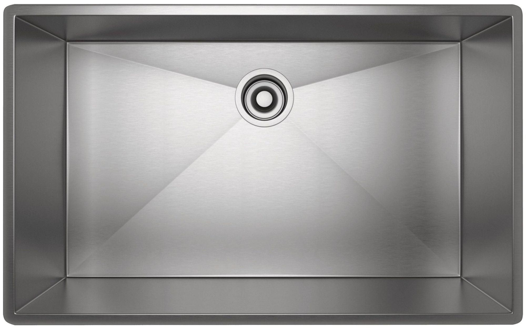 Brushed Stainless Steel Single Bowl Undermount Kitchen Sink