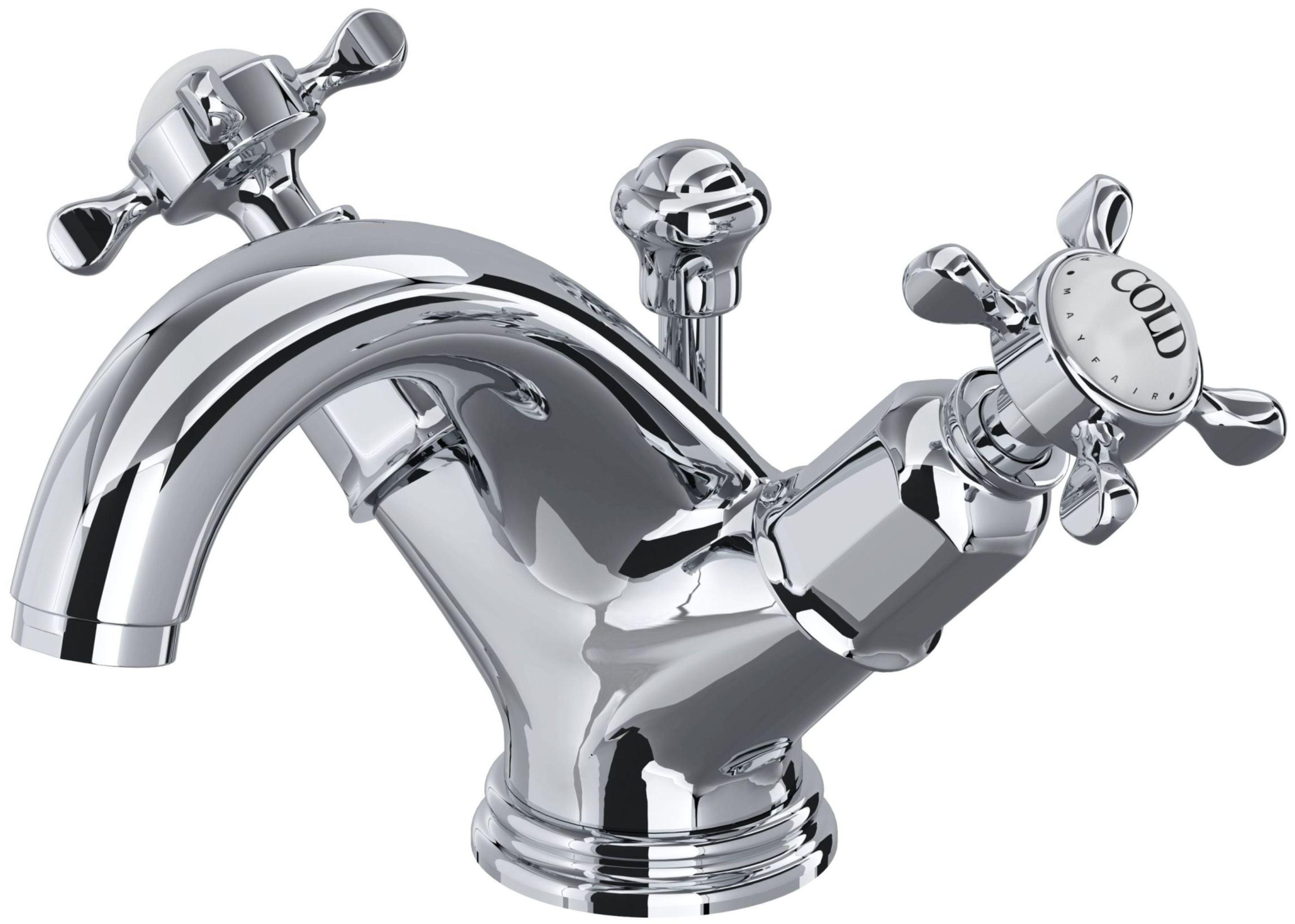 Edwardian Elegance 5" Polished Chrome Classic Bathroom Faucet with Dual Handles