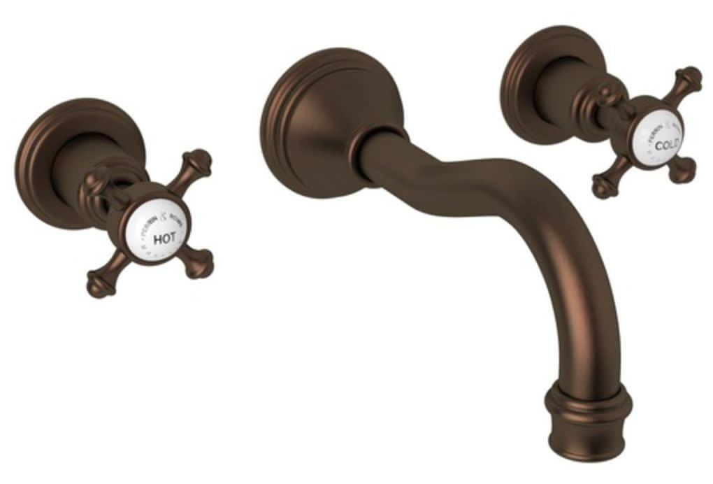 Perrin & Rowe U.3794X-EB/TO-2 Georgian Era Wall Mount Lavatory Faucet Trim