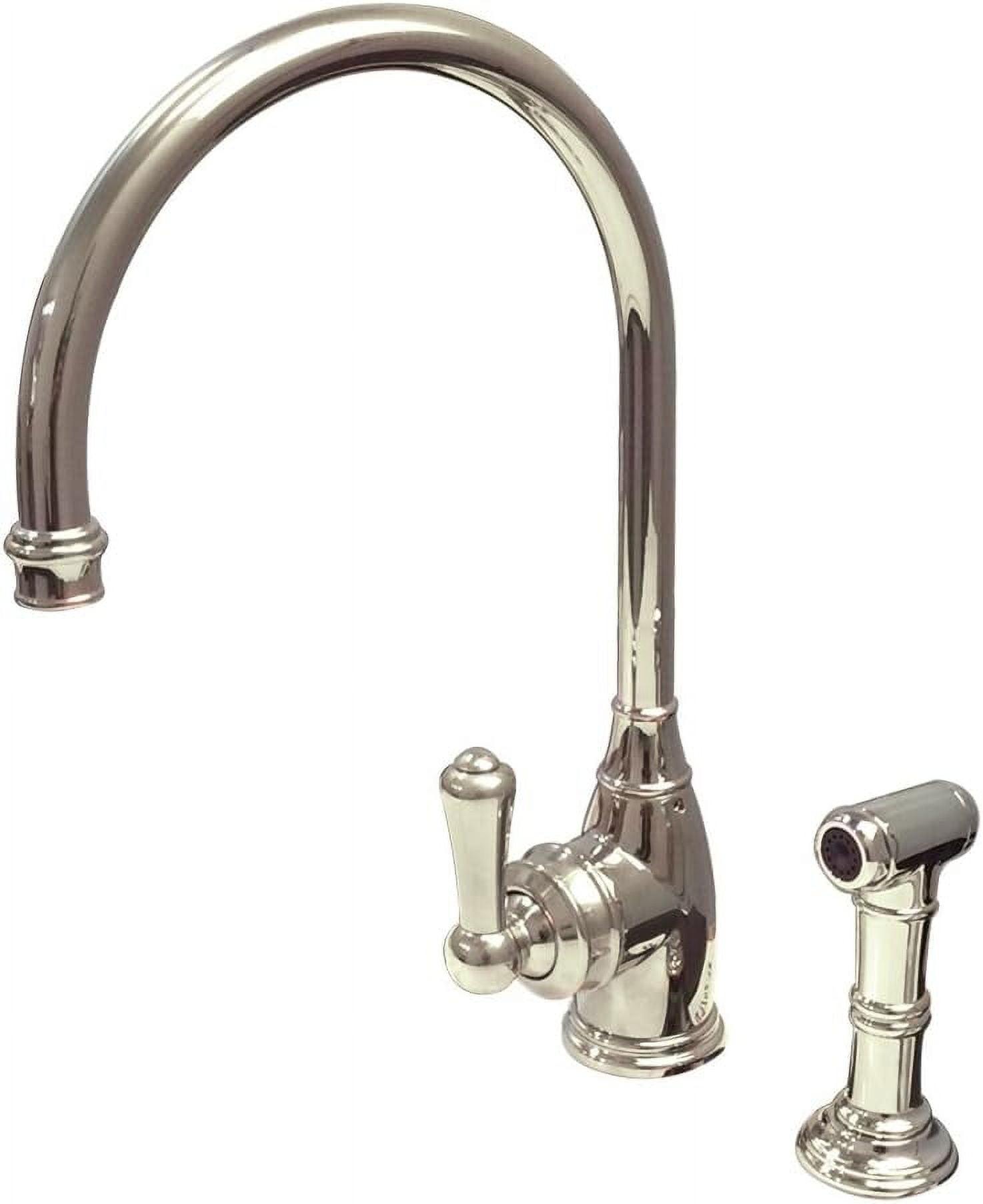 Polished Nickel Traditional Kitchen Faucet with Sidespray