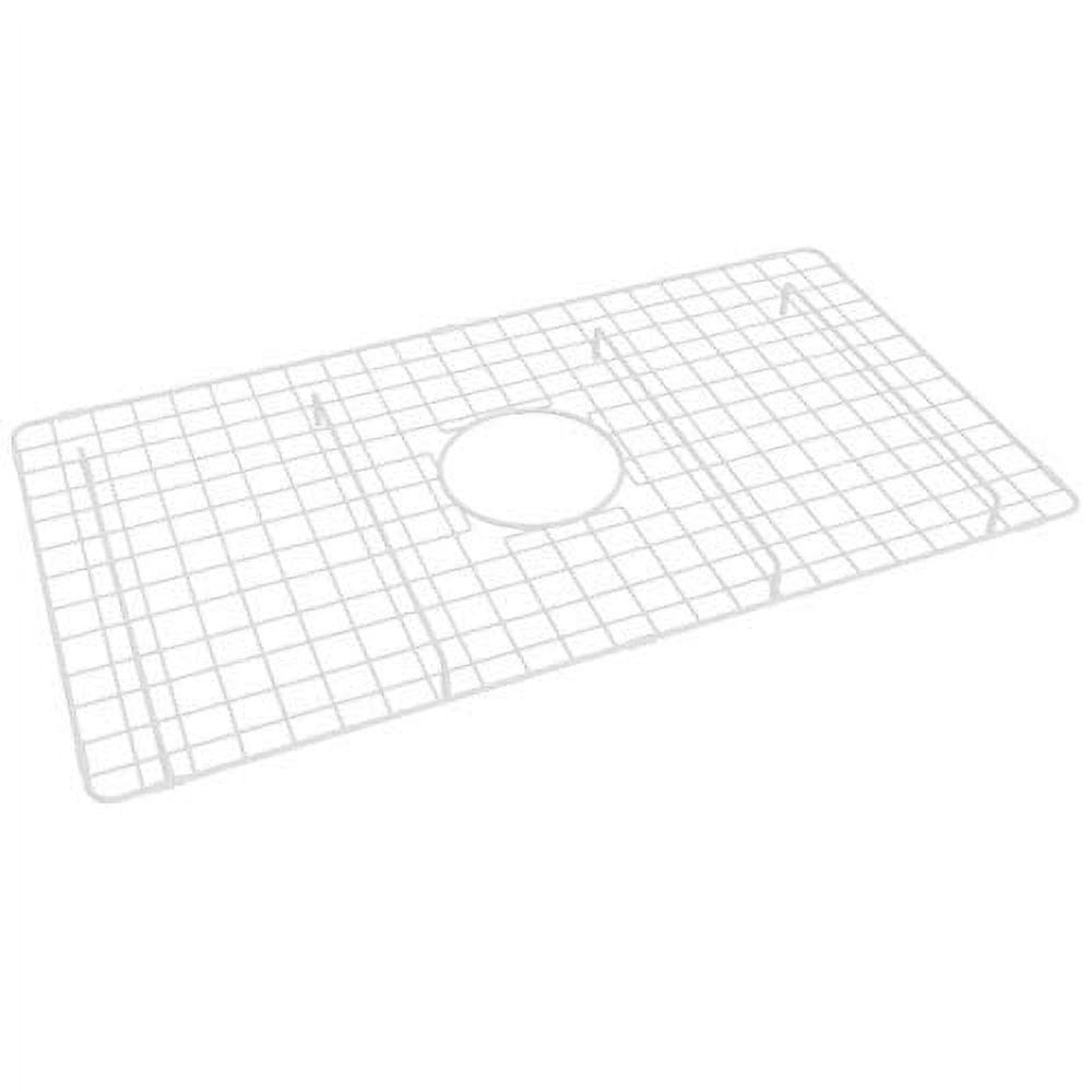 Rohl Wire Sink Grid For Um3018 Kitchen Sinks With Center Drain Hole In White Abcite Vinyl With Feet 14 1/4" X 26"