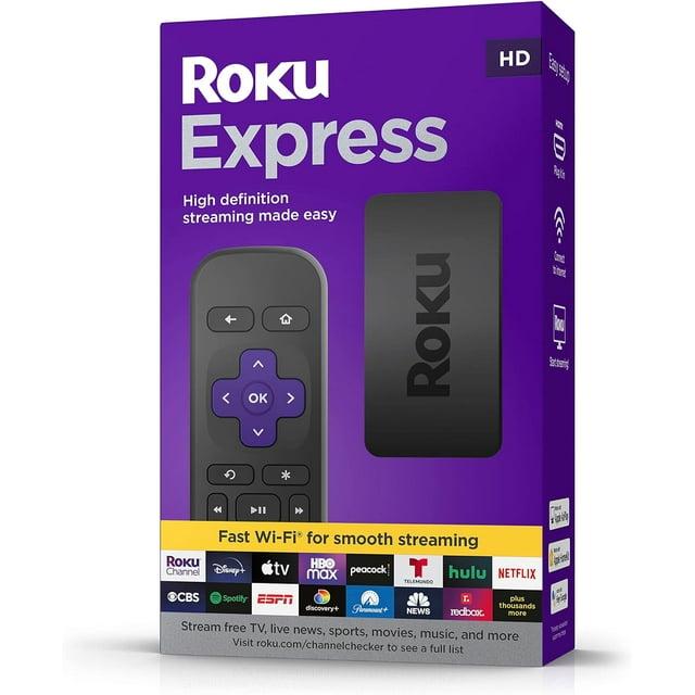 Roku Express HD Streaming Device with High-Speed HDMI Cable, Standard Remote, and Wi-Fi