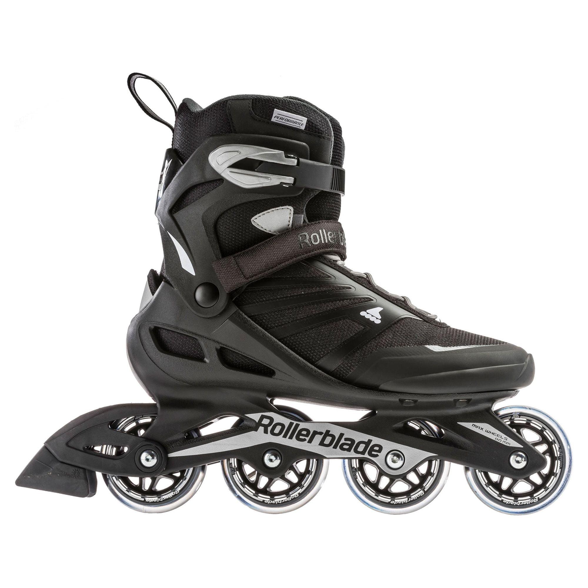 Rollerblade USA Zetrablade Mens Adult Size 12 Fitness Inline Skate, Black/Silver