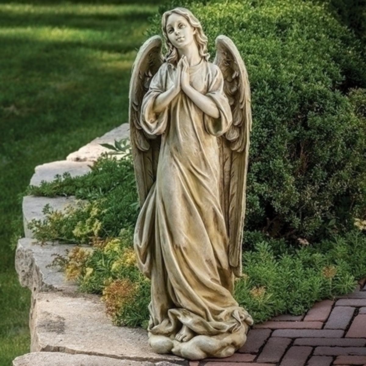 36" Tall Painted Resin Praying Angel Garden Statue