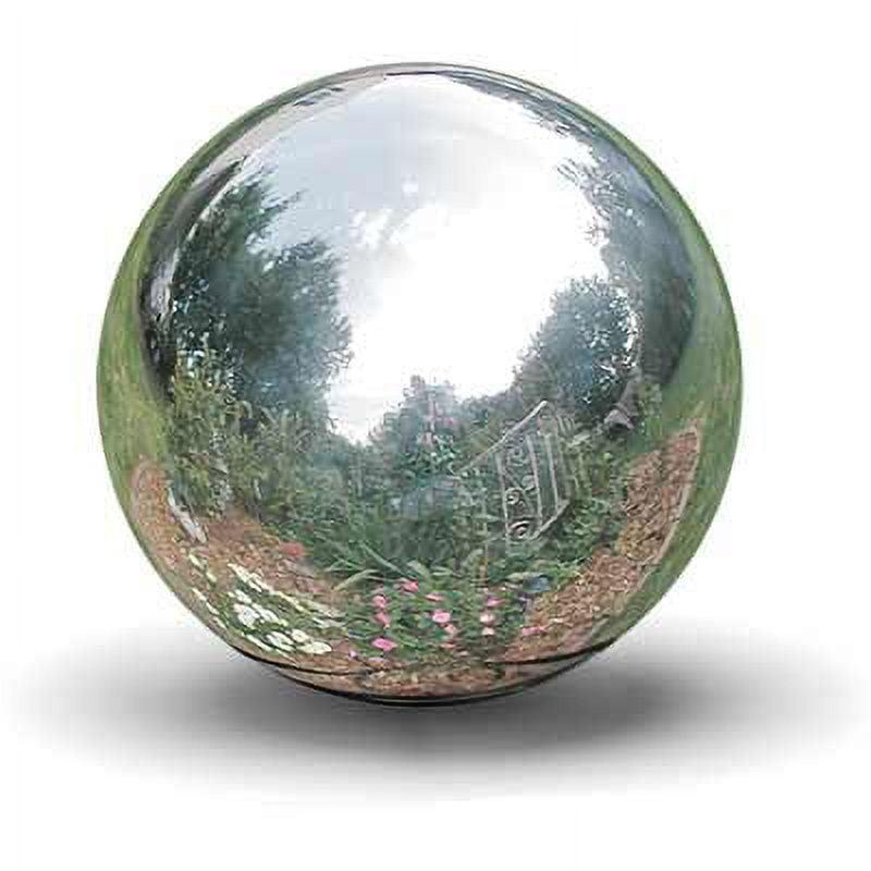 Rome Stainless Steel Gazing Balls, Silver, 8" dia., 2 Pack