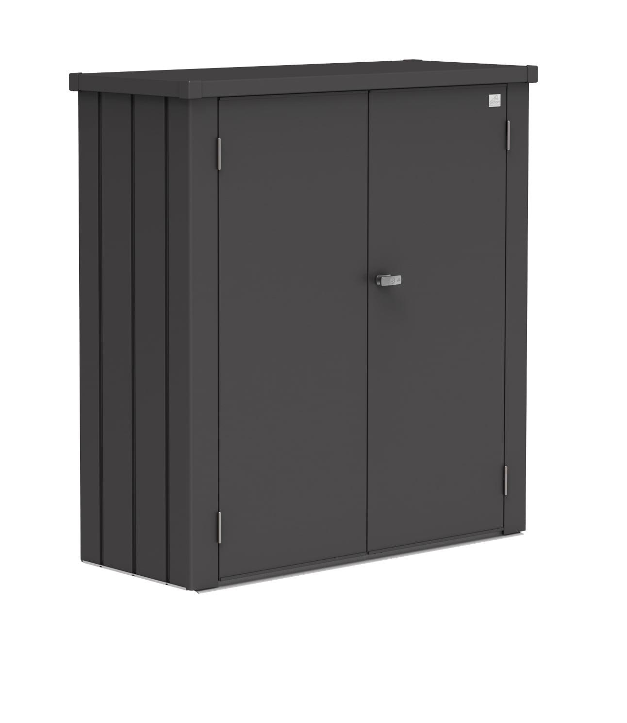 Biohort Biohort Romeo 4 ft. 3 in. W Metal Vertical Tool Shed in Dark Gray
