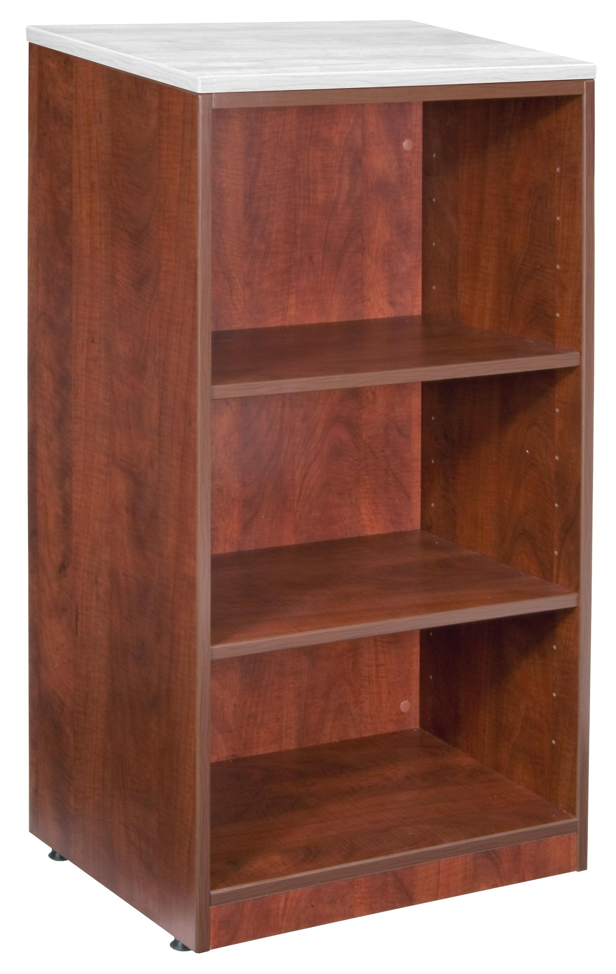 Cherry Adjustable 3-Shelf Standard Bookcase