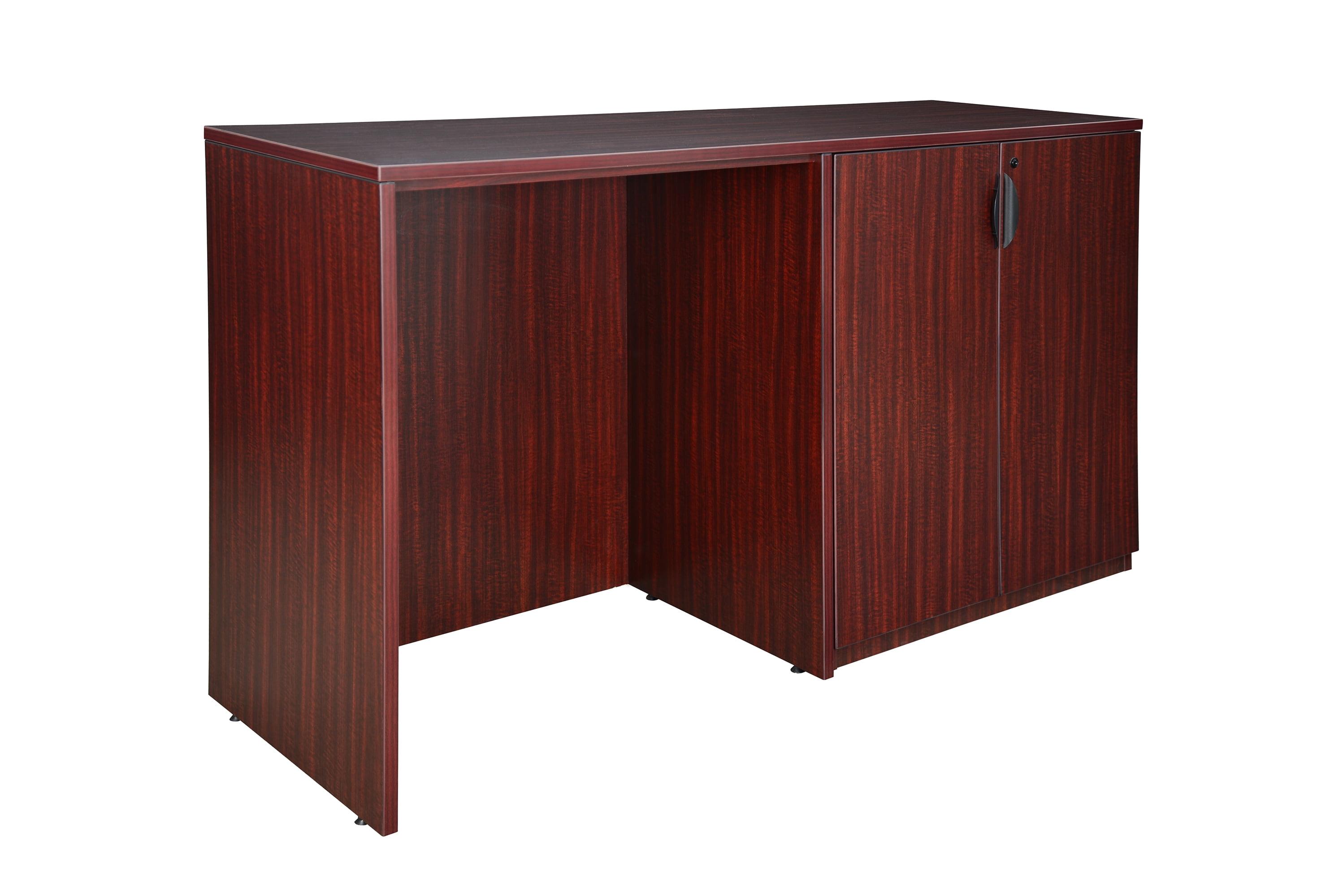 Legacy 72'' Mahogany Stand-Up Desk with Side Storage Cabinet