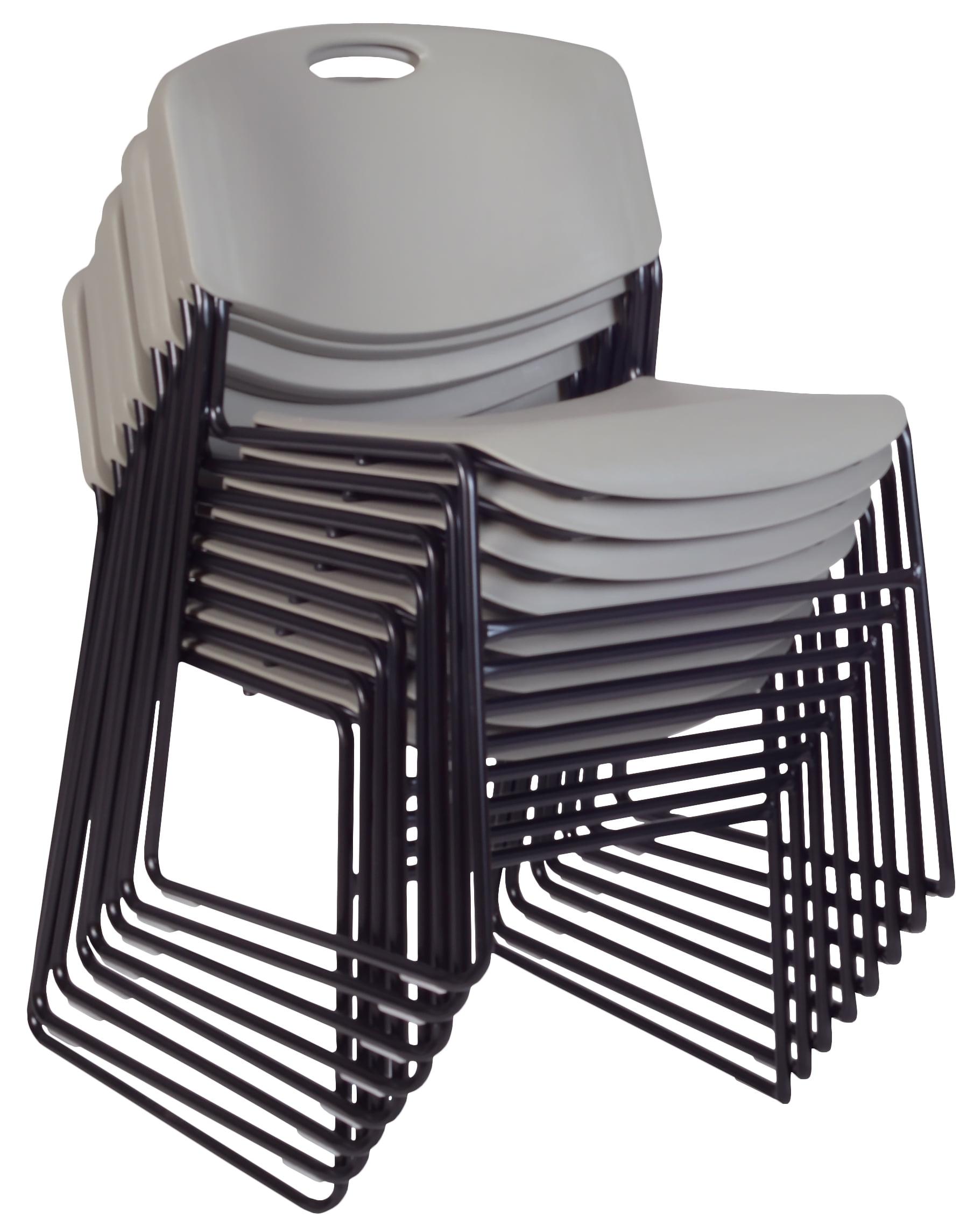 Regency Zeng Ultra Compact Metal Frame Armless Stackable Chair (Set of 8)