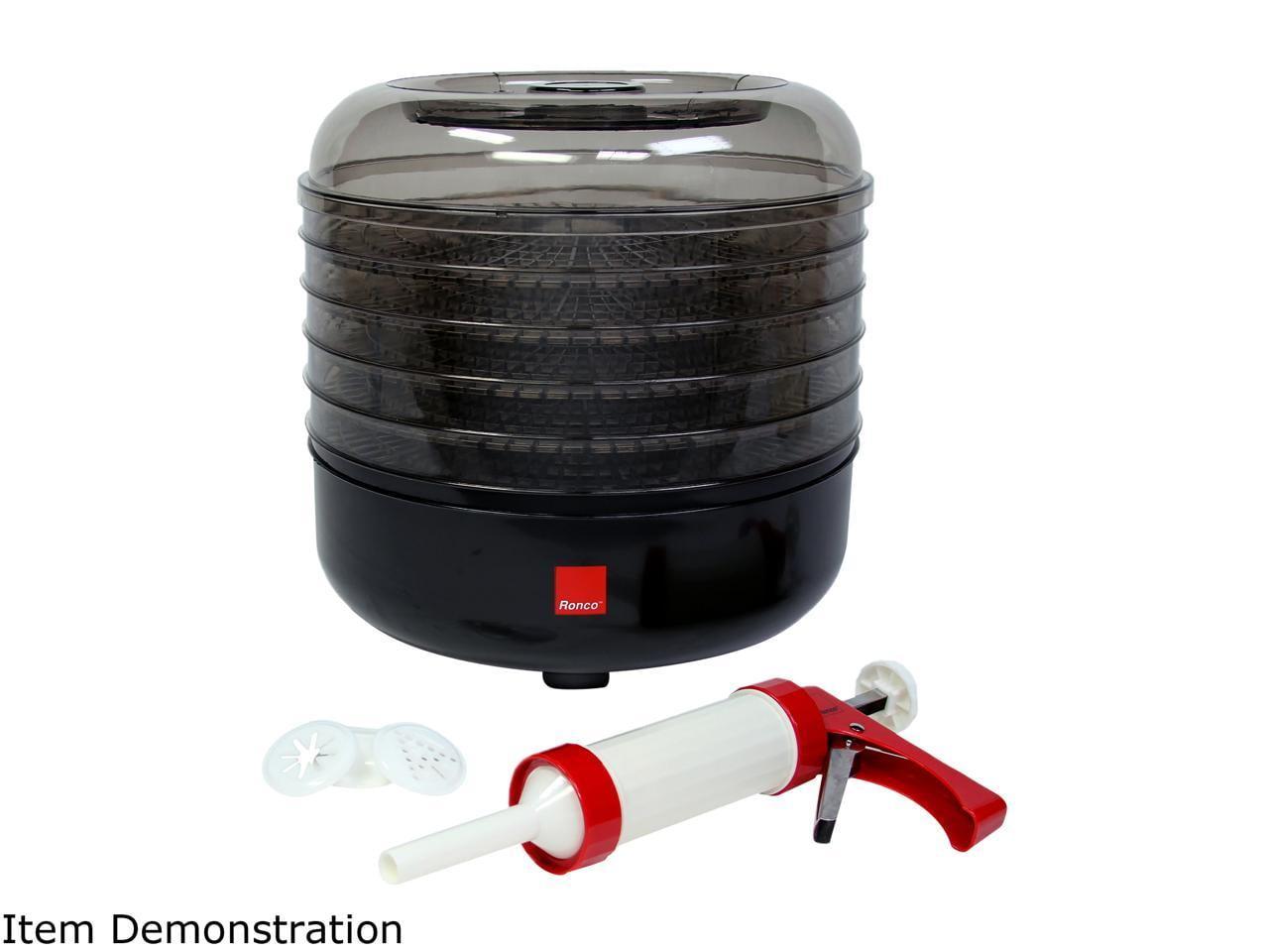 Ronco Beef Jerky Machine with 5 Stackable Trays, Easy-to-Use Dehydrator and Food Preserver Black