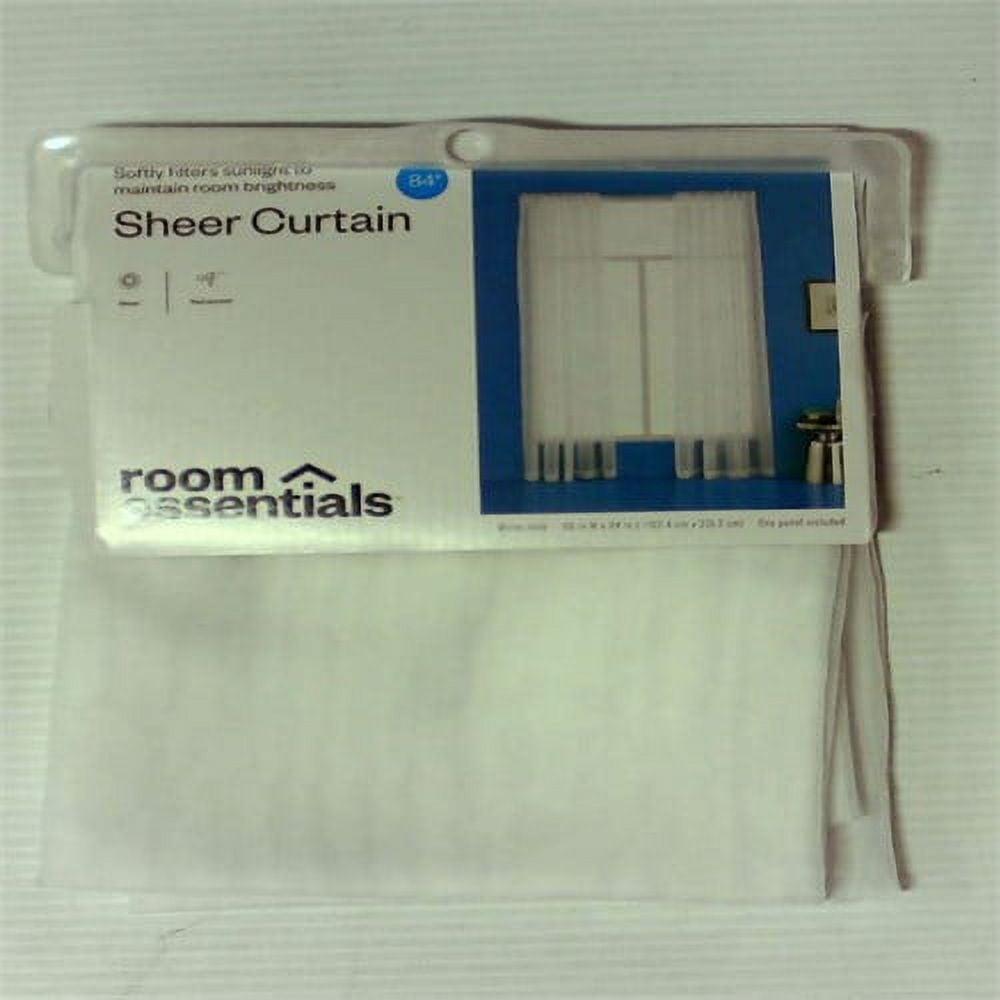 White Sheer Polyester Rod Pocket Window Panel