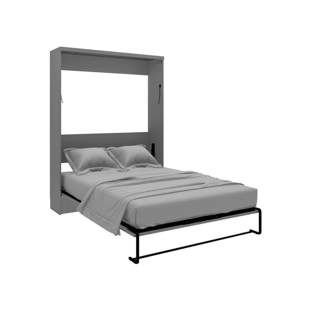 RoomAndLoft Modern Solid Wood Queen Murphy Wall Bed Gray